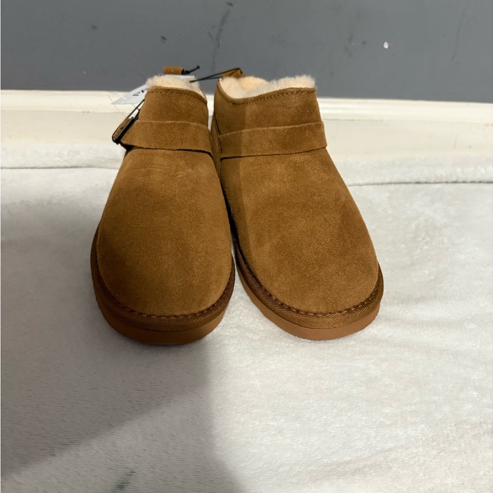 PAWZ Kids Tan Suede Boots